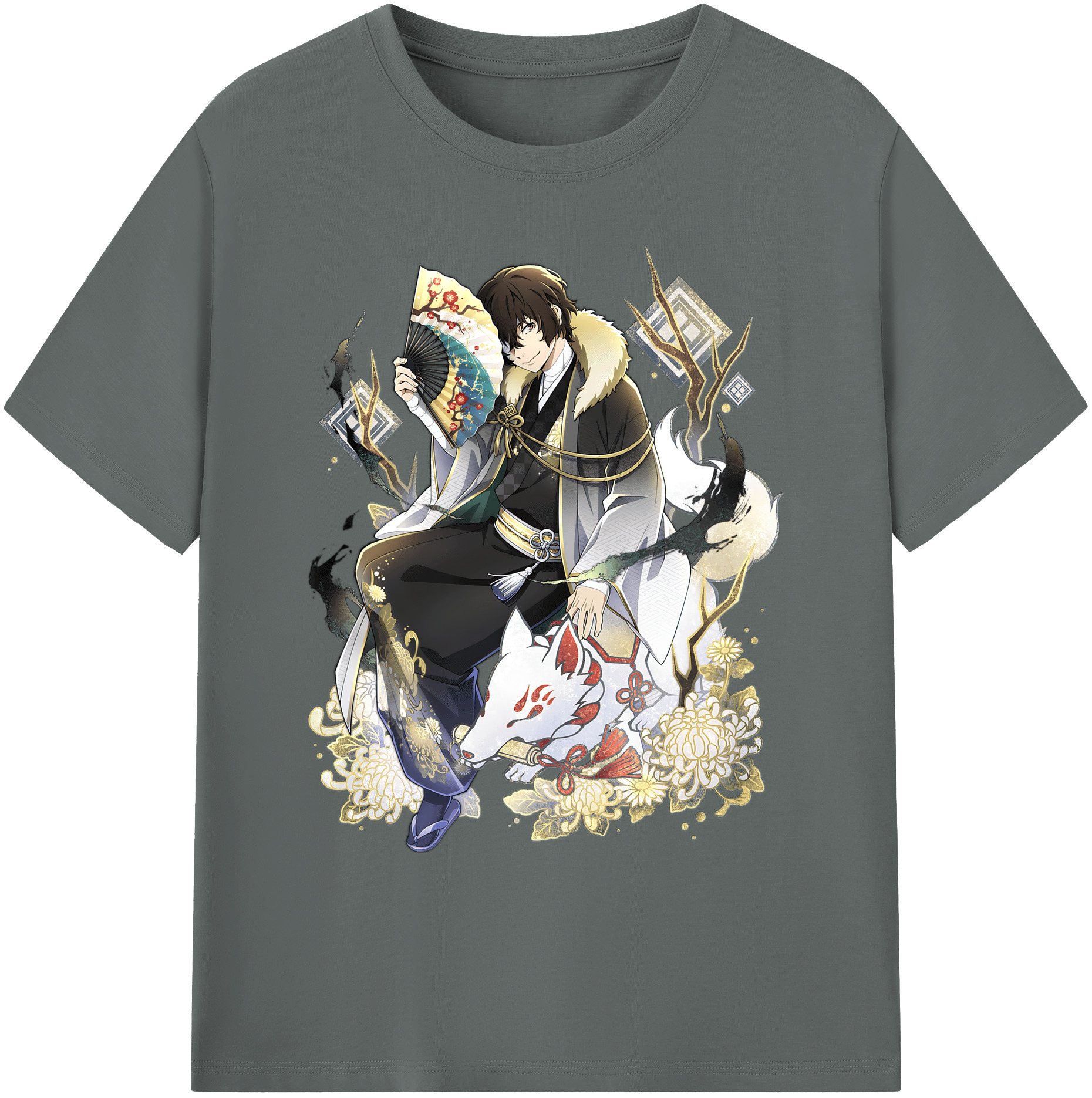 （画像用） 文豪ストレイドッグス Bungo Stray Dogs 綿100％ メンズ半袖Tシャツ｜肌触りやわらか＆通気性